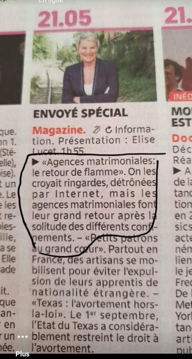 Agence matrimoniale : le retour de flamme