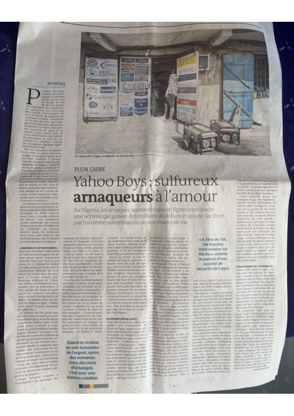 Yahoo Boys : sulfureux arnaqueurs à l'amour